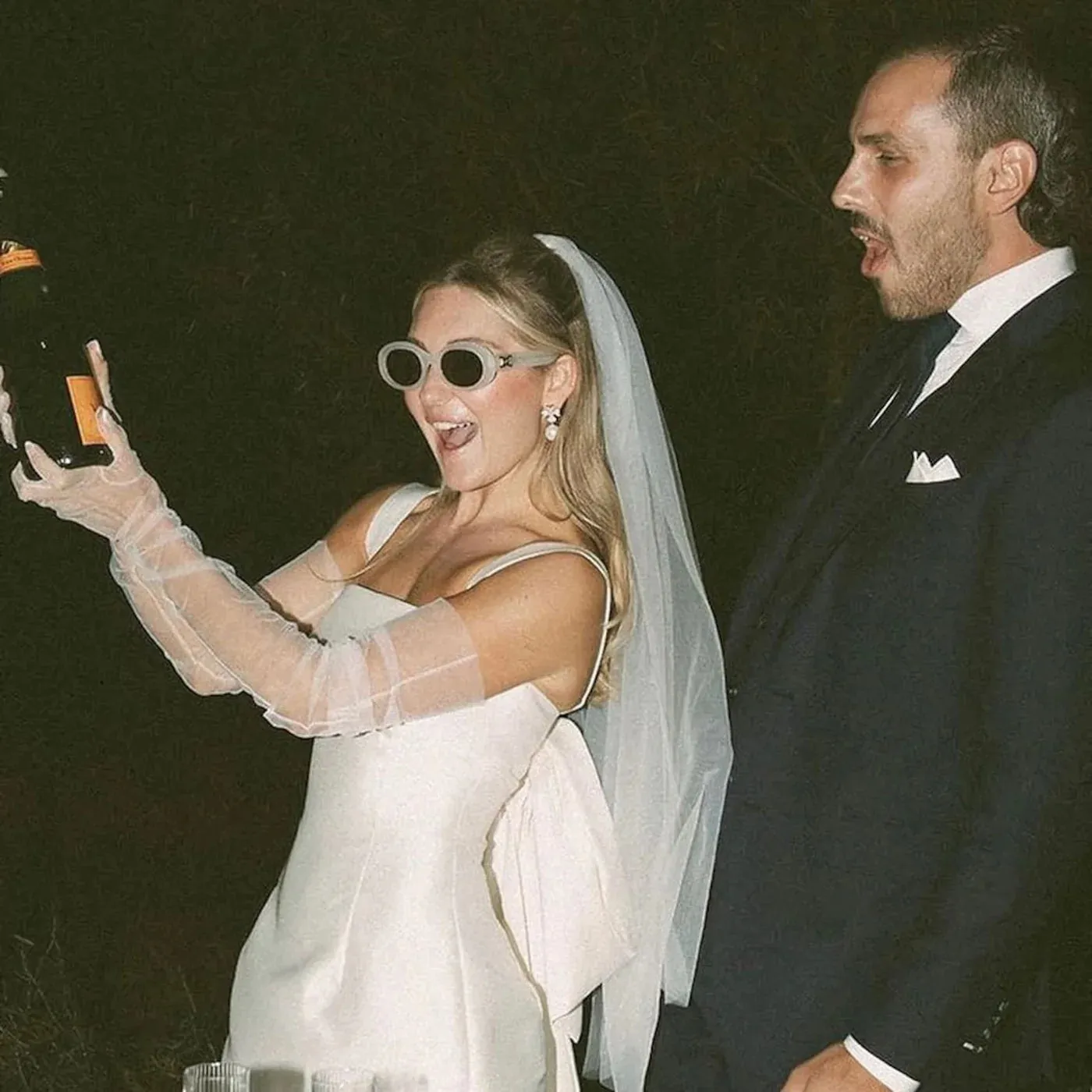 Modern Short White Satin Wedding Dress Square Neck with Bow Back sold by My Chic Dress product image thumbnail 4