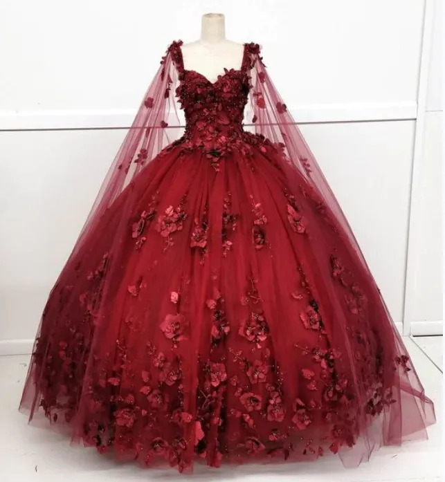 2025 New Quinceanera Dress Burgundy Cheap Plus Size Sweet 15 16 Dress sold by My Chic Dress