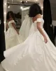Sexy Off The Shoulder Satin Wedding Dresses Minimalist With Train sold by My Chic Dress