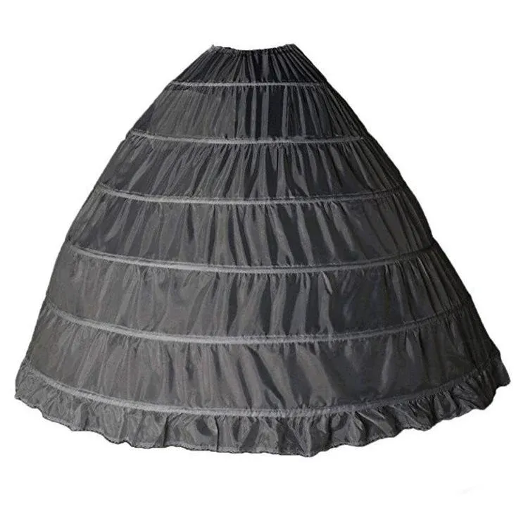 Crinoline 6 Hoops Nylon Slips Wedding Petticoats for Ball Gown Princess Dresses sold by My Chic Dress product image thumbnail 2
