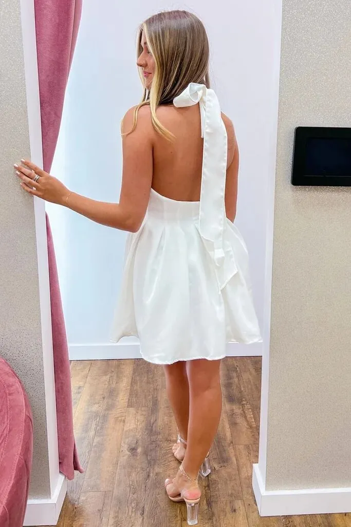 Hot White Short 2025 Homecoming Dress Backless Graduation Dress Backless sold by My Chic Dress product image thumbnail 2