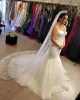 Princess Long Mermaid Lace Wedding Dresses Tulle Straps with Applique sold by My Chic Dress