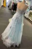 One Shoulder Flowers Lace Prom Dresses Applique Sweetheart with Split sold by My Chic Dress
