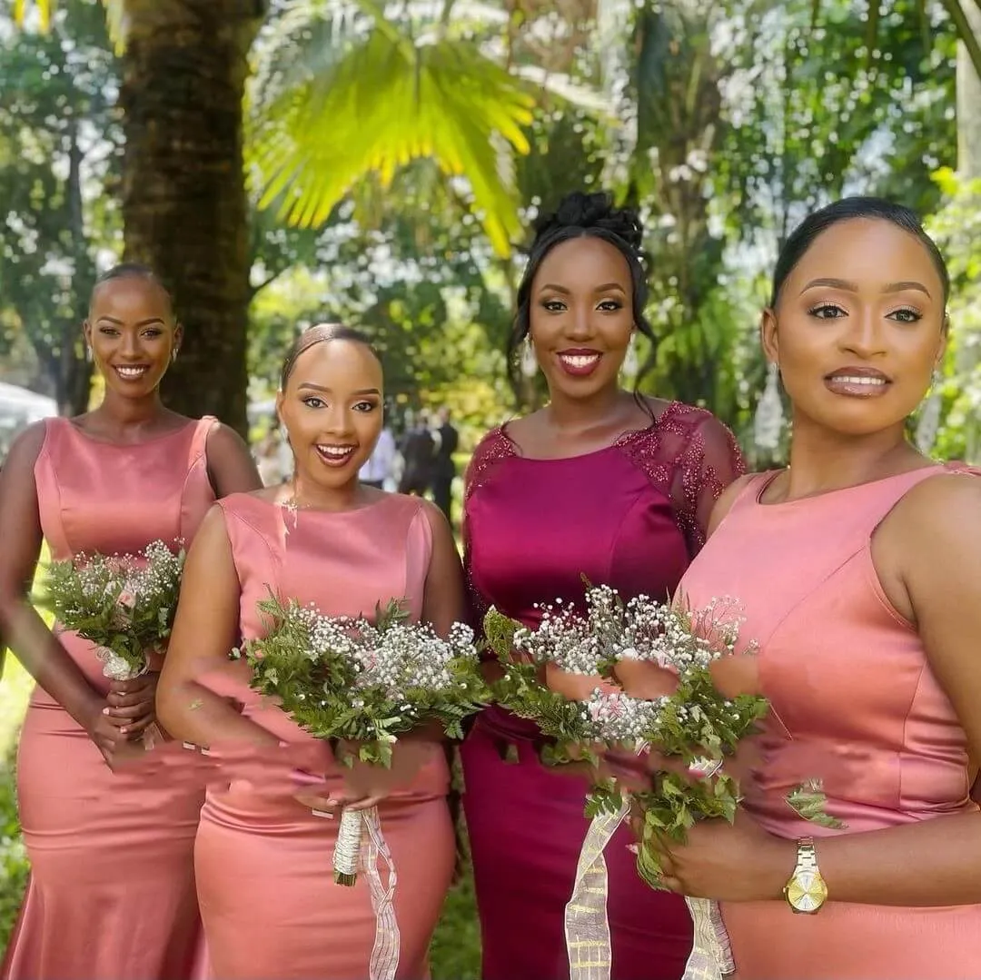 Long Mermaid Burnt Orange Bridesmaid Dresses Mermaid Maid Of Honor For Women sold by My Chic Dress product image thumbnail 4