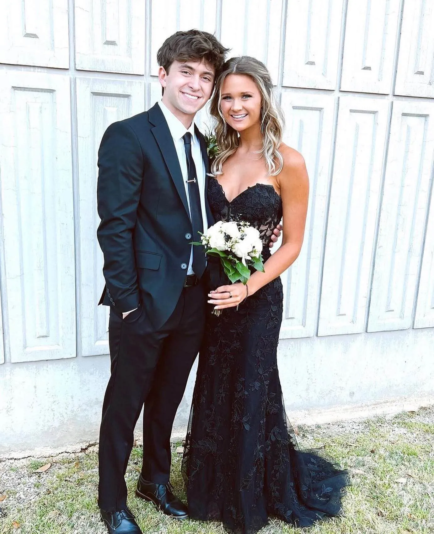 Sweetheart Mermaid Lace Black Corset Prom Dresses Cheap Long Formal Dresses sold by My Chic Dress product image thumbnail 3