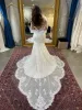 Long Sleeves Square Neck Wedding Dresses Lace Mermaid Backless Appliques sold by My Chic Dress