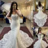 Long Sleeves Square Neck Wedding Dresses Lace Mermaid Backless Appliques sold by My Chic Dress