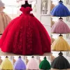 3D Floral Off Shoulder 2025 Red Quinceanera Dresses Sweet 16 Gowns sold by My Chic Dress