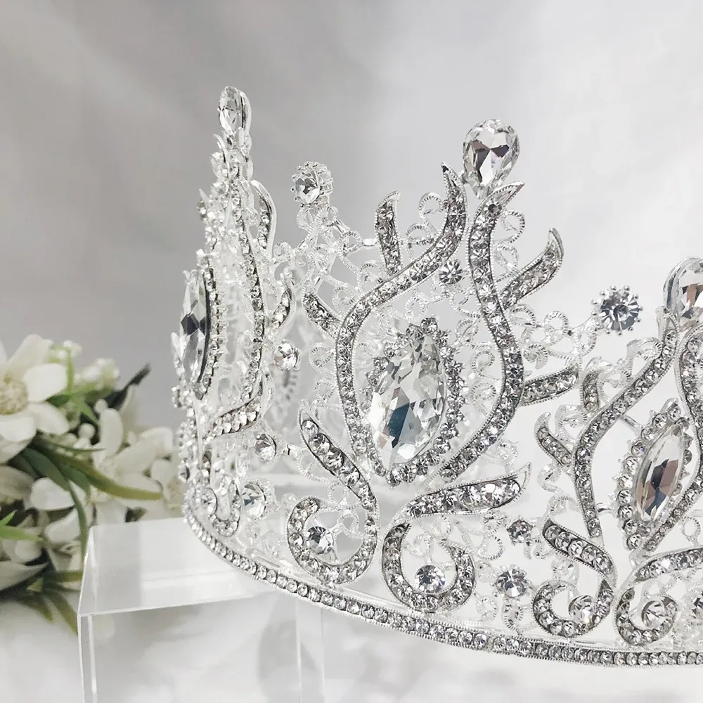 Top Quality Rhinestone Quinceanera Crown Tiaras Headwear Crowns sold by My Chic Dress product image thumbnail 5
