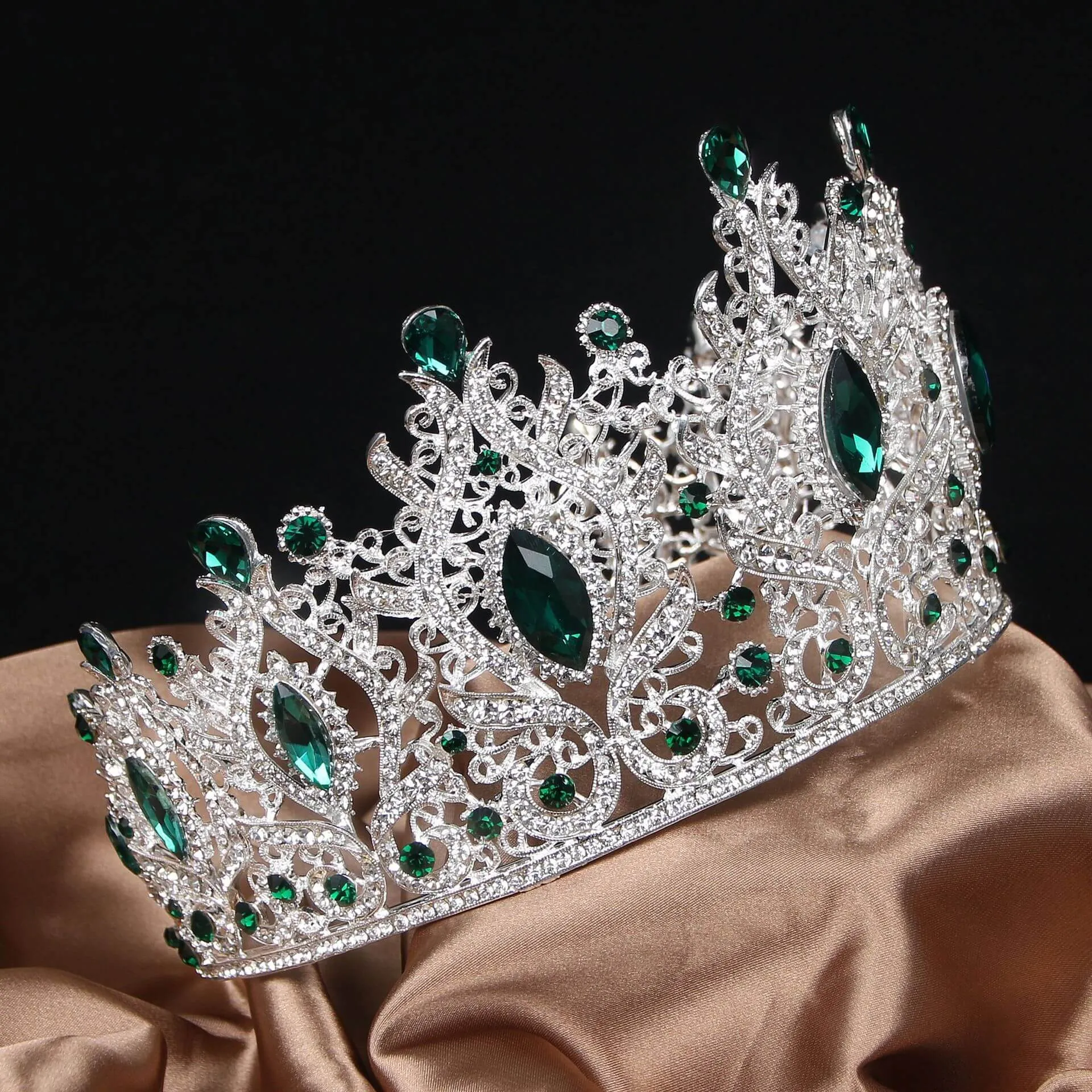 Top Quality Rhinestone Quinceanera Crown Tiaras Headwear Crowns sold by My Chic Dress product image thumbnail 2