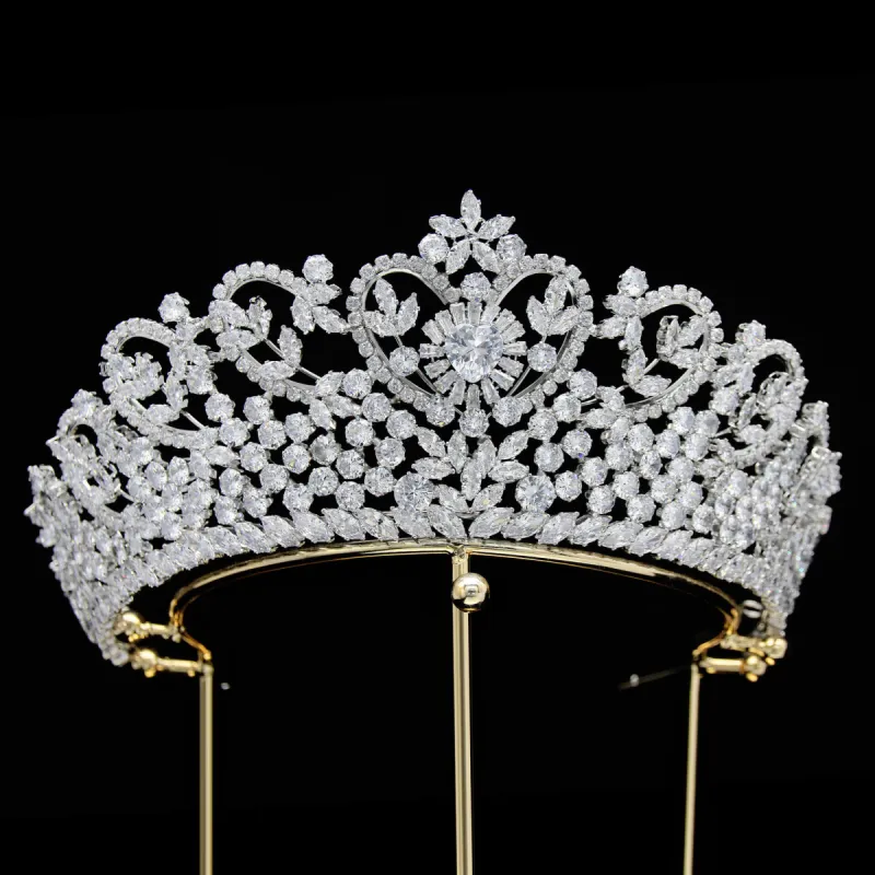 Luxury Rhinestone Quinceanera Headwear Crown Tiaras Bridal Crowns sold by My Chic Dress