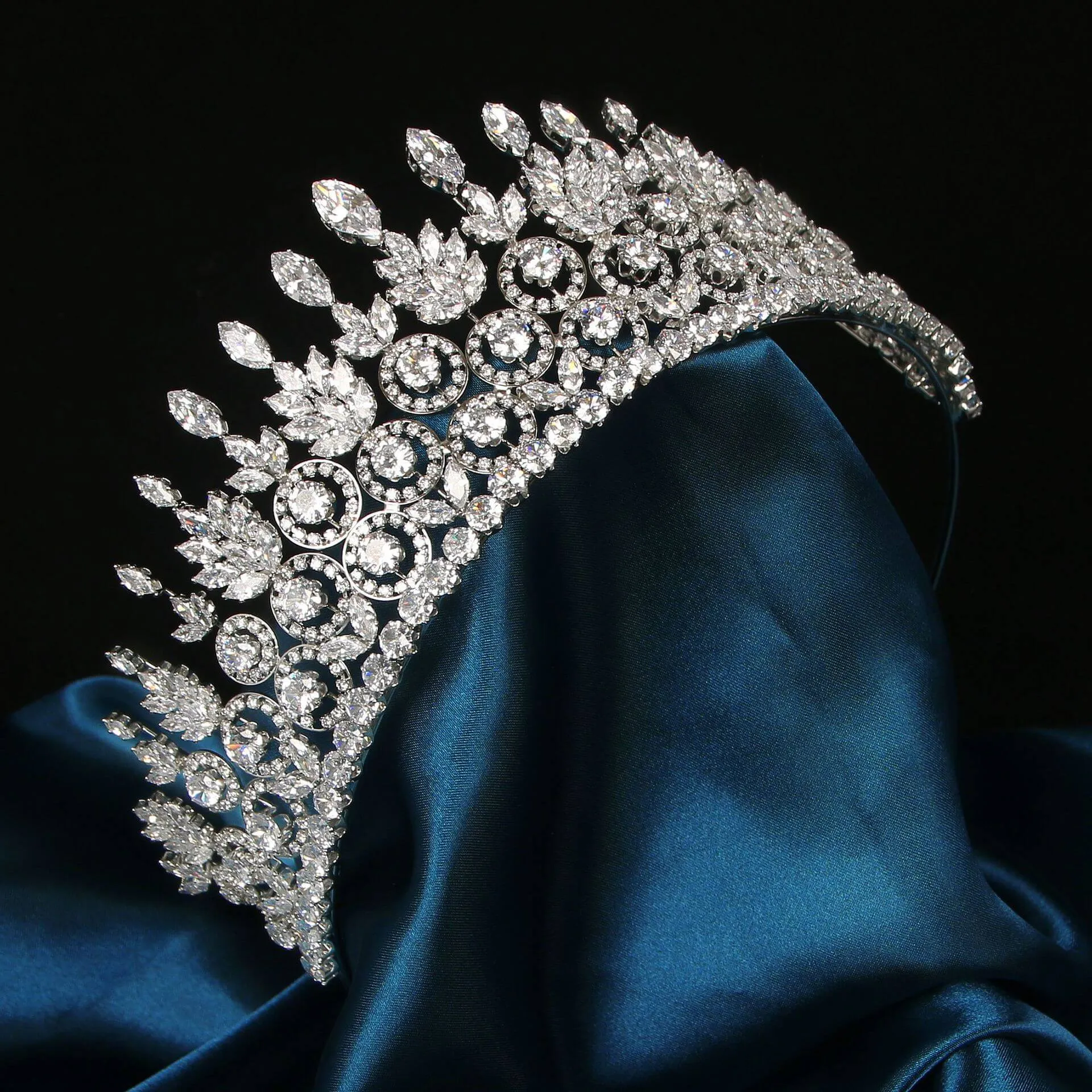 Luxury Crystal Tiara Quinceanera Crown Princess Crowns Wedding Crowns sold by My Chic Dress product image thumbnail 2