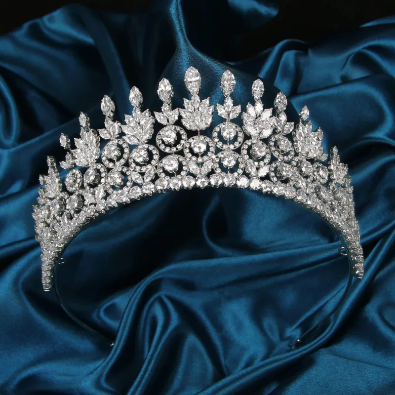 Luxury Crystal Tiara Quinceanera Crown Princess Crowns Wedding Crowns sold by My Chic Dress