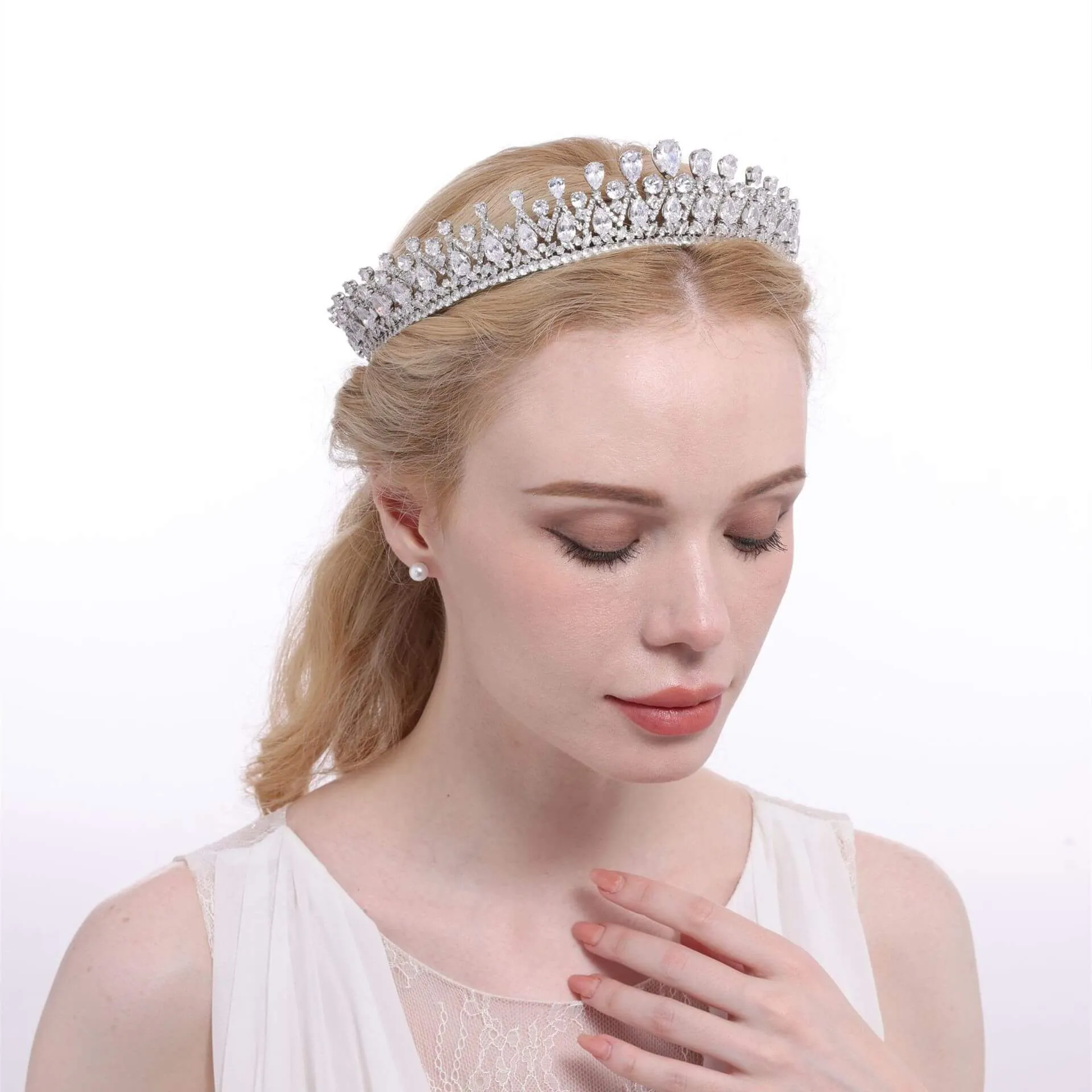 High Quality Rhinestone Wedding Tiaras Crowns Quinceanera Crown sold by My Chic Dress product image thumbnail 5
