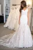 Long Mermaid Beach Lace Wedding Dresses Cheap Sleeveless sold by My Chic Dress