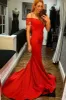Off Shoulder Mermaid Red Prom Dresses Long Formal Dress Open Back sold by My Chic Dress
