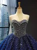 2025 Crystals Sequined Navy Blue Quince Dresses Ball Gown Wedding Dresses sold by My Chic Dress