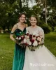 Cheap Emerald Green Velvet Bridesmaid Dresses 2025 Long Wedding Guest Dress sold by My Chic Dress