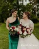 Cheap Emerald Green Velvet Bridesmaid Dresses 2025 Long Wedding Guest Dress sold by My Chic Dress