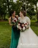 Cheap Emerald Green Velvet Bridesmaid Dresses 2025 Long Wedding Guest Dress sold by My Chic Dress