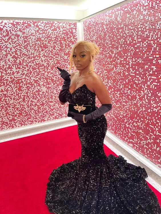 Sparkly Sequin Black Prom Dresses Long Evening Formal Dress Mermaid sold by My Chic Dress product image thumbnail 3