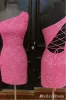 Hot One Shoulder Sparkly Homecoming Dress 2025 Sequin Tight Cocktail Dress sold by My Chic Dress