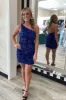 Hot One Shoulder Sparkly Homecoming Dress 2025 Sequin Tight Cocktail Dress sold by My Chic Dress