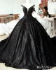 Off the Shoulder Navy Blue Sequin Quince Dresses Ball Gown Lace Sweet 16 dress sold by My Chic Dress