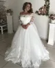 A line Lace Long Sleeves Plus Size Wedding Dresses Illusion Tulle Bridal Gown sold by My Chic Dress