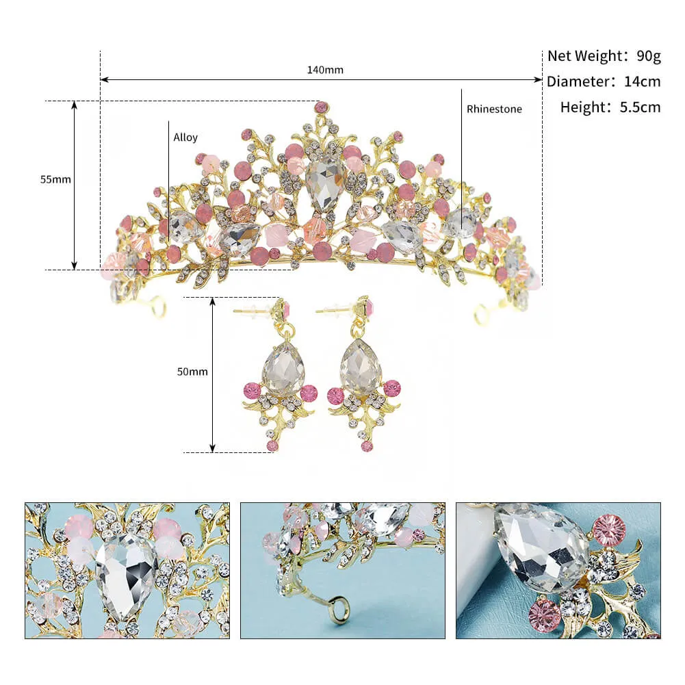 3pcs Rhinestone Princess Quinceanera Crown Birthday Party Tiara Wedding Tiara sold by My Chic Dress product image thumbnail 3