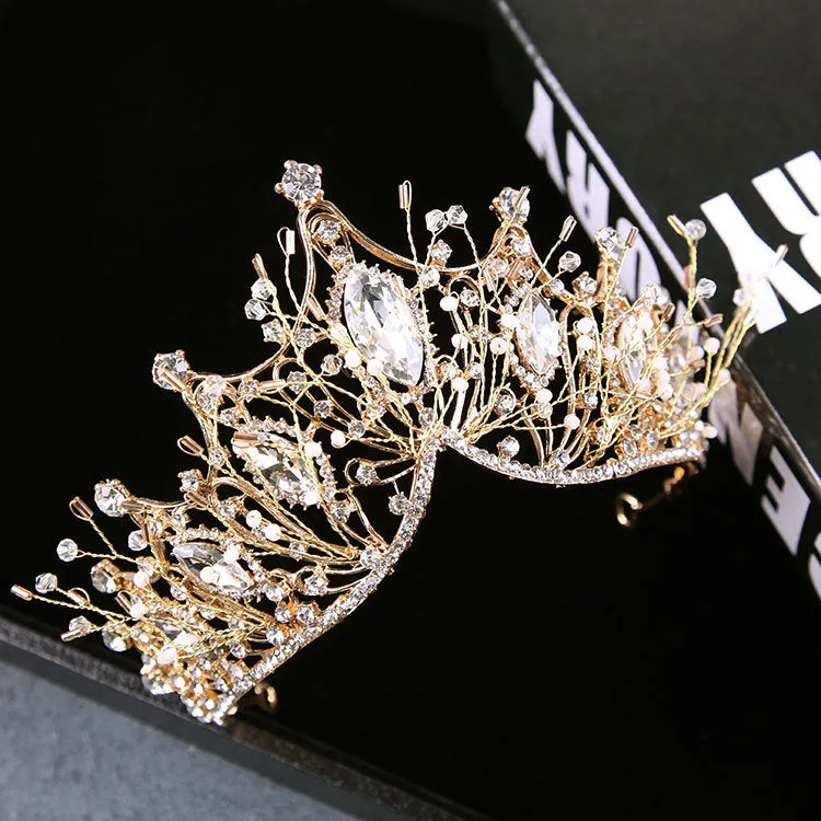 Crystal Bridal Tiara for Wedding Shiny Quinceanera Crowns sold by My Chic Dress product image thumbnail 4