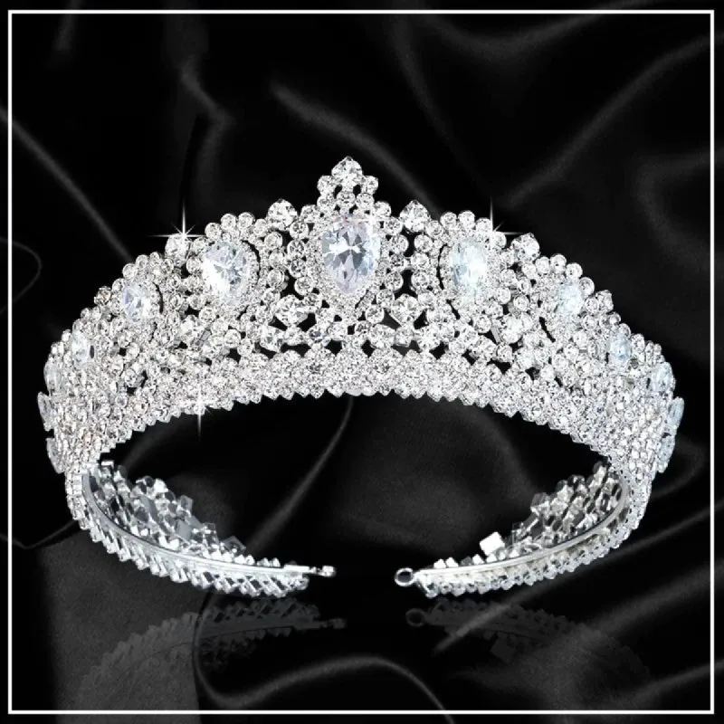 Bling Bling Wedding Crown Zirconia Crystal Woman Tiaras and Crowns For Quince Party sold by My Chic Dress