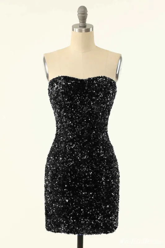 Cheap Short 2025 Hoco Dresses Mermaid Sleeveless Sequin Cocktail Dress sold by My Chic Dress