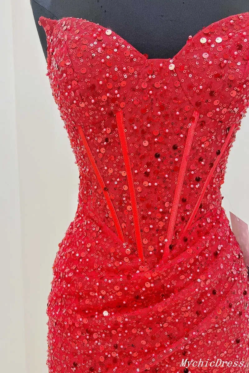 Cheap Sequin Mermaid 2025 Homecoming Dresses Tight Mini Sexy Cocktail Dress sold by My Chic Dress product image thumbnail 3