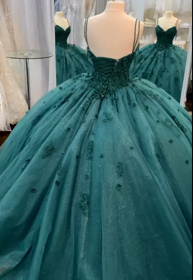 Ball Gown Beaded Green 2025 Vintage Quinceanera Dress Graduation Dresses sold by My Chic Dress product image thumbnail 4