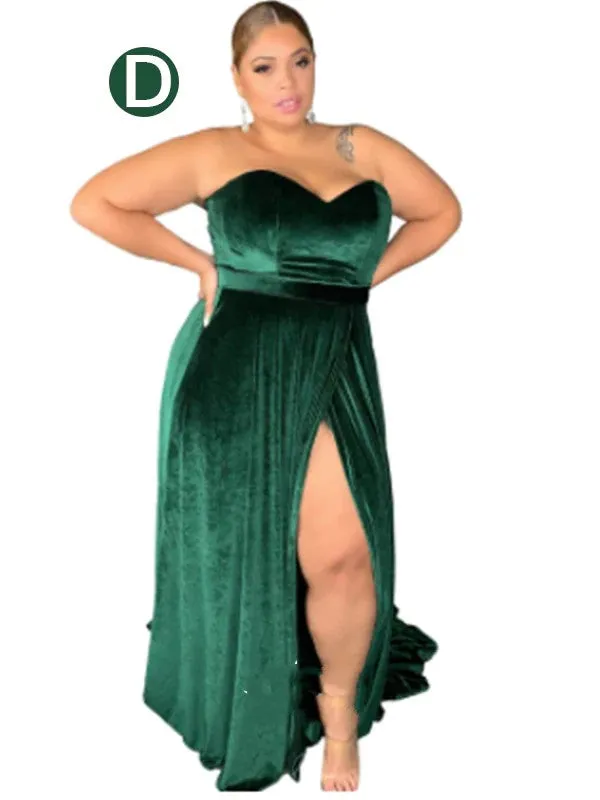 Cheap Multiway African Green Bridesmaid Dresses Velvet Emerald Wedding Guest Dress sold by My Chic Dress product image thumbnail 5