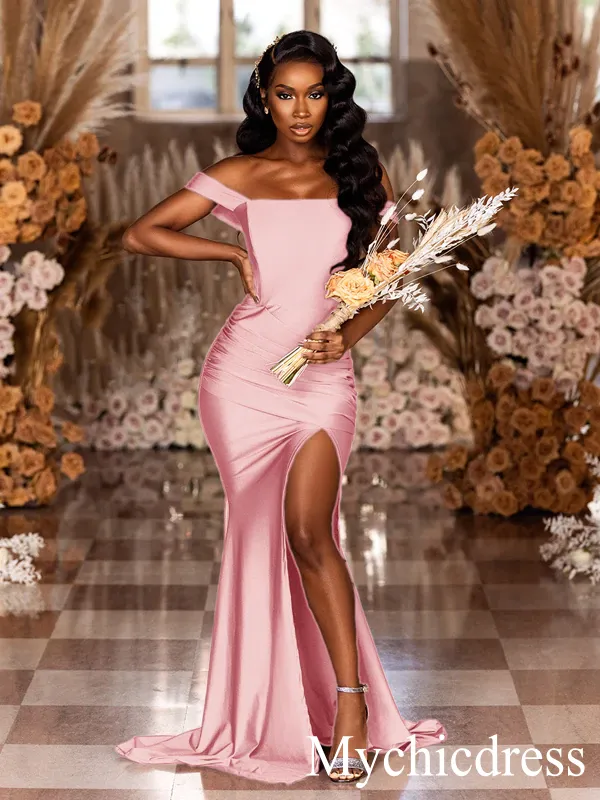 Cheap Multiway Blush Pink Wedding Guest Dresses Mermaid Bridesmaid Dress sold by My Chic Dress product image thumbnail 2