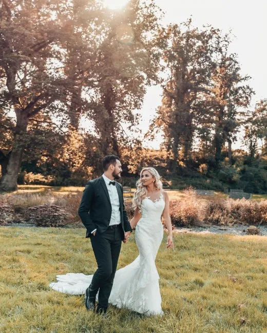 Hot Mermaid Boho White Wedding Dresses Casual Long Sleeveless Court Train sold by My Chic Dress product image thumbnail 3