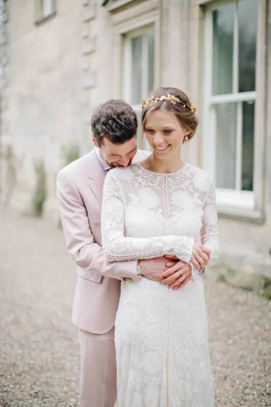 Long Sleeves Boho Beach Wedding Dresses Jewel Lace Bridal Wears sold by My Chic Dress