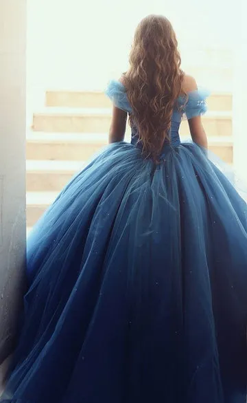 Princess 2025 Royal Blue Quinceanera Dresses Ball Gown Tulle Sweet 16 Dresses sold by My Chic Dress product image thumbnail 4
