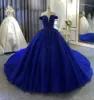 Off Shoulder Black Wedding Dresses Beaded Ball Gown Gothic Wedding Dress sold by My Chic Dress