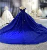 Off Shoulder Black Wedding Dresses Beaded Ball Gown Gothic Wedding Dress sold by My Chic Dress