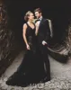 Mermaid Lace Black Wedding Dresses V Neck Sleeveless Tulle Gothic Bridal Gown sold by My Chic Dress