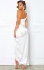Short Champagne Satin Bridesmaid Dresses One Shoulder Wedding Guest Dresses sold by My Chic Dress