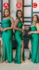 Multiway Elastic Satin Emerald Green Bridesmaid Dresses Mismatched sold by My Chic Dress