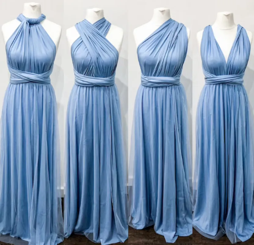 Simple Multiway Infinity Light Blue Bridesmaid Dress for Weddings sold by My Chic Dress