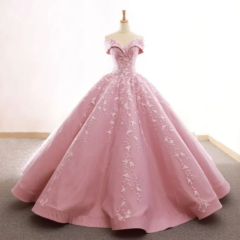 Ball Gown Pink Quinceanera Dresses Sweet 16 Dresses Lace Up sold by My Chic Dress