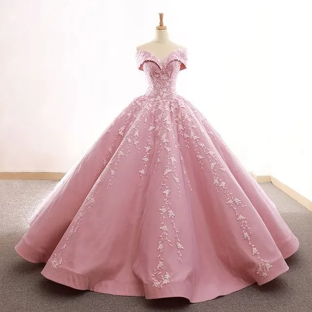 Ball Gown Pink Quinceanera Dresses Sweet 16 Dresses Lace Up sold by My Chic Dress
