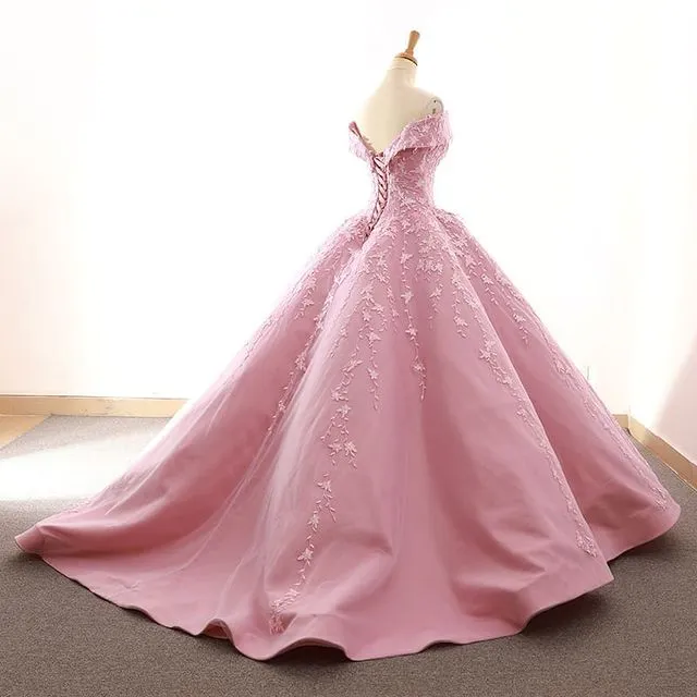 Ball Gown Pink Quinceanera Dresses Sweet 16 Dresses Lace Up sold by My Chic Dress product image thumbnail 4