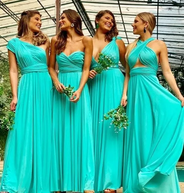 Convertible Turquoise Bridesmaid Dresses Infinity Dresses Multiway Dresses sold by My Chic Dress product image thumbnail 2